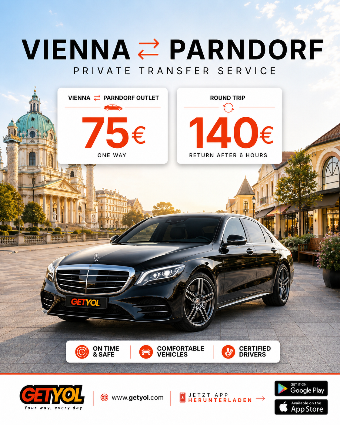 Vienna ⇄ Parndorf Outlet