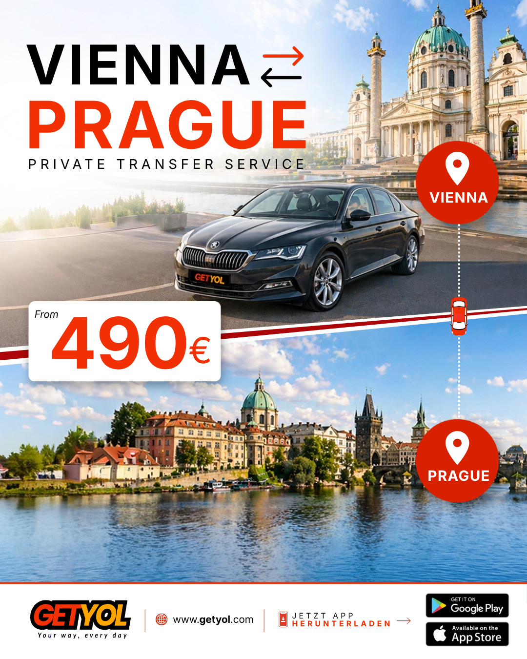 Vienna ⇄ Prague